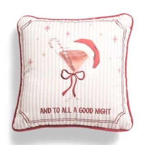 NEW Bouffants & Broken Hearts 14" And To All A Goodnight Christmas Pillow